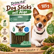 6x 105 gr Dokas Dog Sticks mit Alge