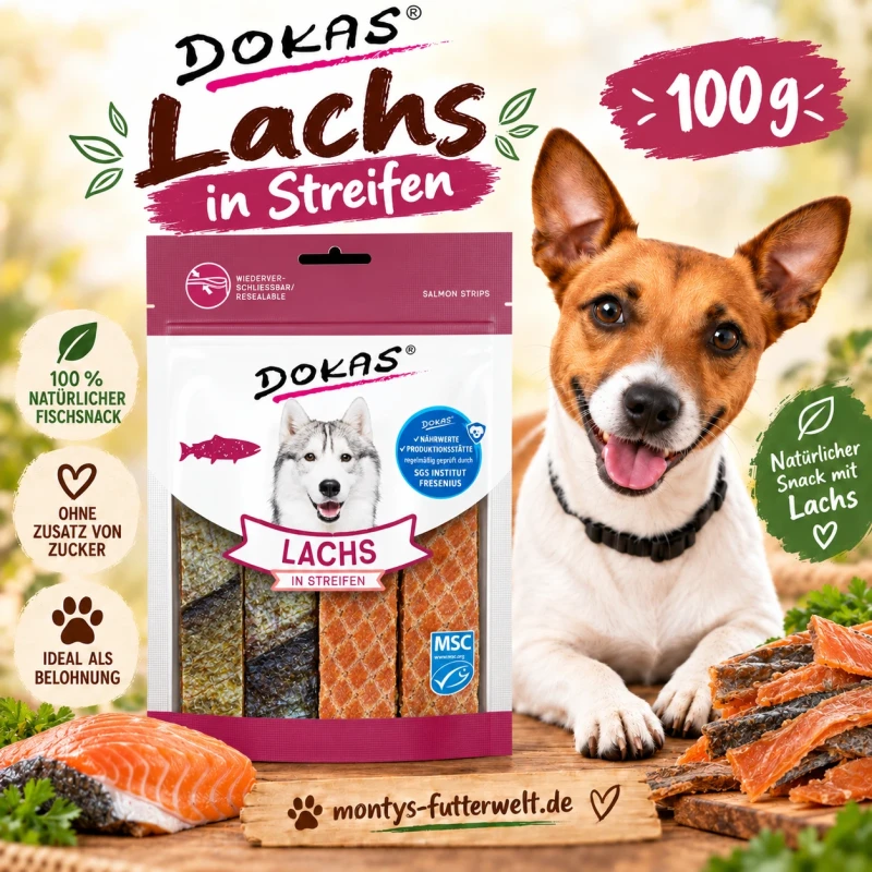 8x 100 gr Dokas Lachs in Streifen 8x 100 gr Dokas Lachs in Streifen