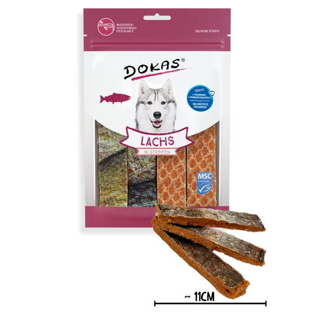 8x 100 gr Dokas Lachs in Streifen 8x 100 gr Dokas Lachs in Streifen