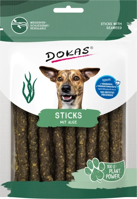 6x 105 gr Dokas Dog Sticks mit Alge