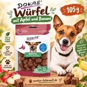 6x 105 gr Dokas Würfel mit Apfel & Banane