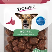 6x 105 gr Dokas Würfel mit Apfel & Banane