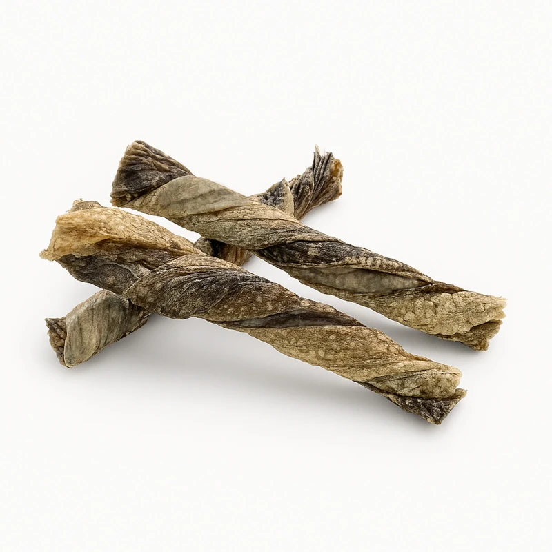 Bunch 500 gr 100% geflochtener Kabeljauhaut - 100% Natur Hundesnack